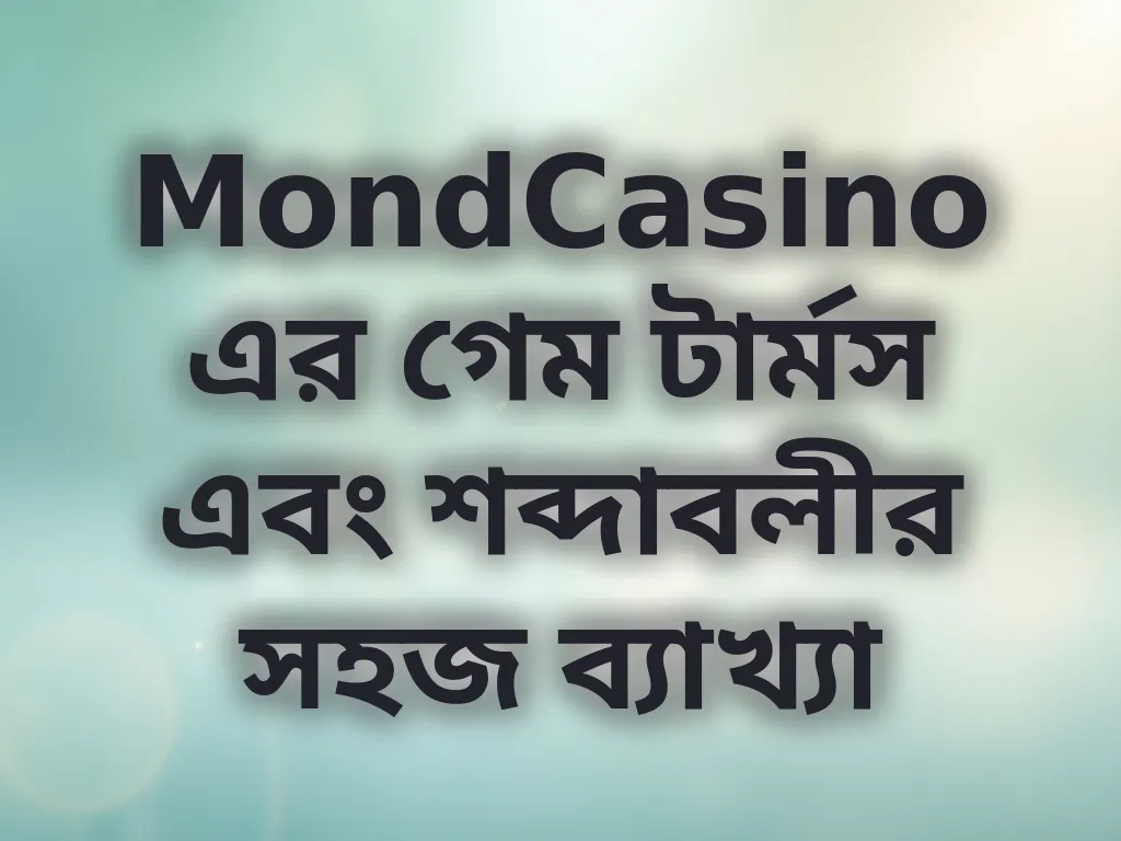 ক্যাসিনো টার্মস গাইড